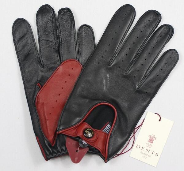 新品 デンツ DENTS ドライビンググローブ Mサイズ Black/Berry