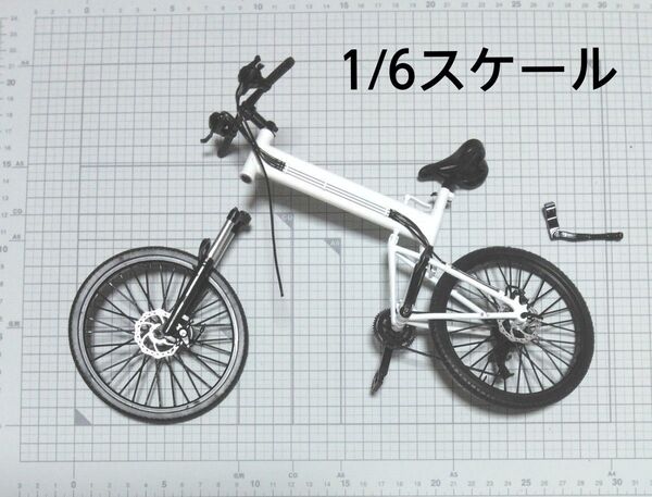 【ジャンク】1/6 スケール 自転車 フィギュア 模型 ミニチュア ロードバイク BMX 【破損品】