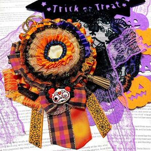 ハンドメイド 痛ロゼットバッグチャーム