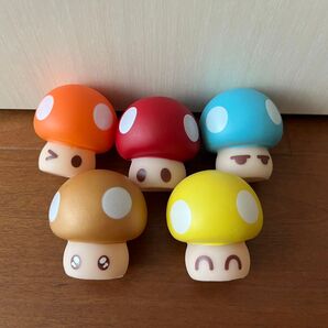 すくい人形 ソフビ ぷかぷかキノコ(笛付) 5個セット