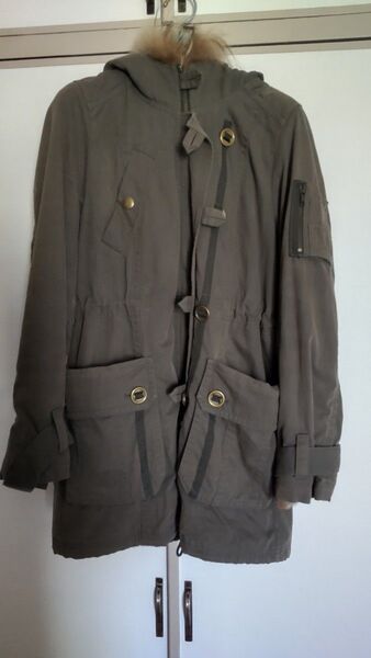 【中古品 5900→5000】アウター/ コート カーキ レディスSサイズ※中のファーは取り外し可能です