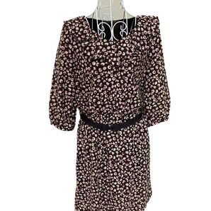 プロポーション ボディドレッシング ワンピース チュニック 七分袖 レオパード 総柄