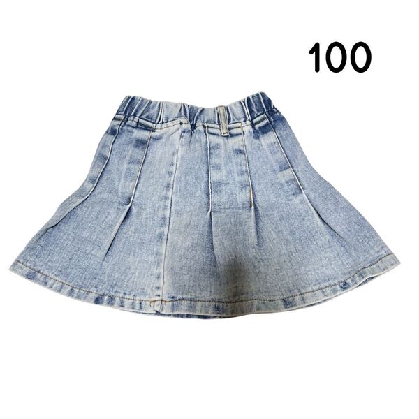 SHEIN デニムスカート フレア プリーツ