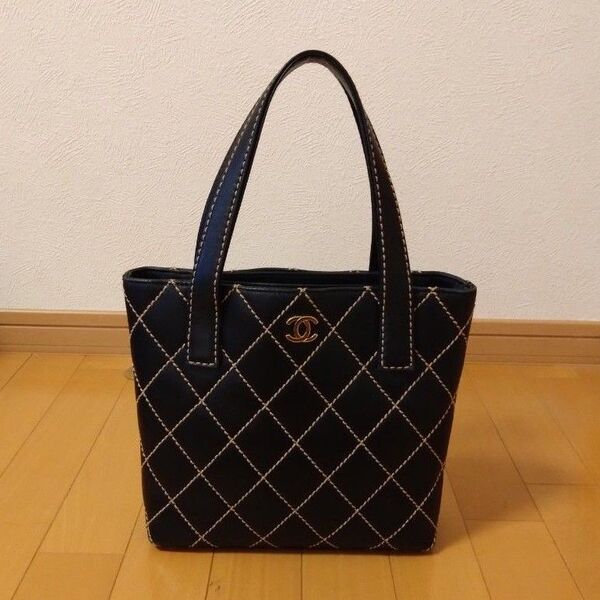 CHANEL ワイルドステッチ トートバッグ ブラック
