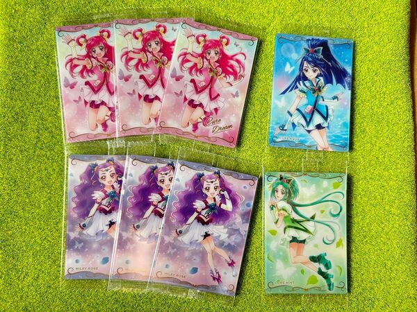 プリキュア ウエハース カード プリキュア5 キュアドリーム キュアアクア キュアミント ミルキィローズ ミルキーローズ