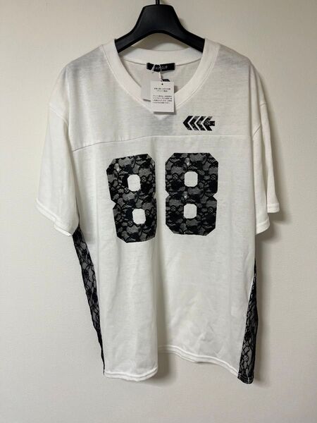 M からL相当レース刺繍 Tシャツ