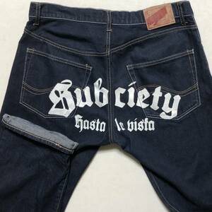 Subciety サブサエティ 濃藍 デニム ジーンズ L 管理A1040