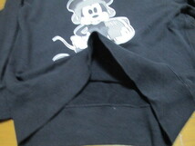 即価！　早い者勝ち！　ミッキーマウス　トレーナー　Mサイズ　モノクロ　ラグビー　白黒　スウェット　Disney　ブラック　正規品_画像2