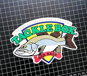 　懐かしい　Tackle box　タックルボックス　　ステッカー　シール　スズキ　シーバス　鱸　マダカ　ハネ　ダイワ　　八百板浩司　画伯