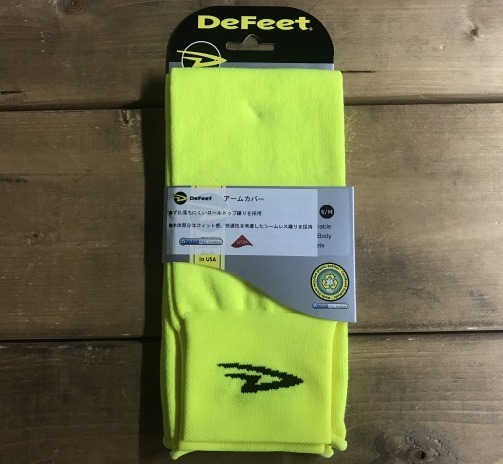 ☆新品☆DeFeet アームカバー ネオンイエロー L/XL デフィート