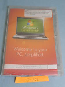 S179#中古 Windows 7 Home Premium　32Bit　SP1　英語版 - win 7 home インストールCD、メディア