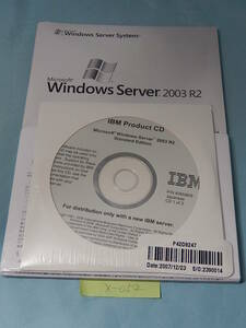 X052#新品　Microsoft Windows 2003 R2 Standard　 /2003 windows R2　インストールCD　メディア