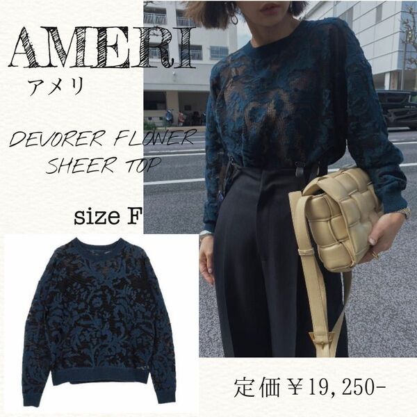 ameri vintage DEVORER FLOWER SHEER TOP アメリヴィンテージ シアートップス キャミ セット