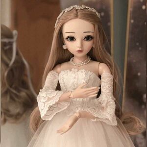 球体関節人形 BJD 衣装 ウィッグ セット 60センチ ドレス 女の子 着せかえ人形 A082