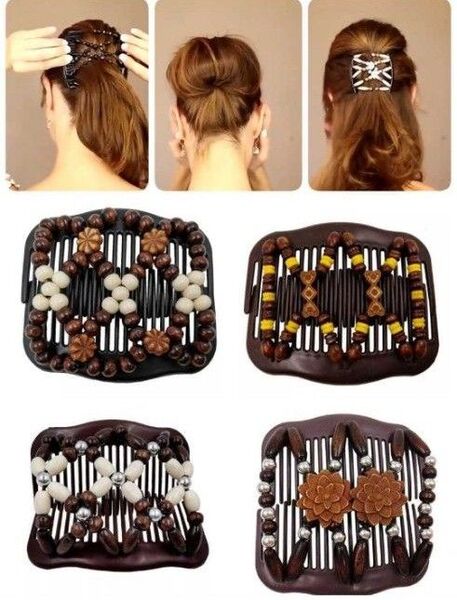 マジックヘアコーム ヘアアレンジ まとめ髪 おだんご ハーフアップ ヘアアクセサリー B-2