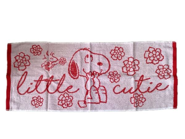 【新品未使用】スヌーピー 花柄絵柄 タオル 非売品