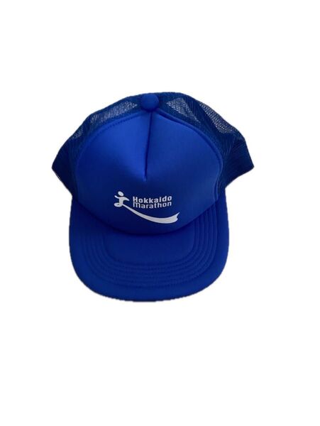 北海道マラソン ボランティア 非売品 キャップ 未使用 ブルー 帽子 キャップ