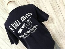 お勧め・【8 BALL TAVERN】United Athle HEAVY WEIGHT 胸ポケット Tシャツ L 紺　ヴィンテージ　ハスラー_画像1