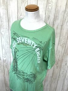 お勧め・【ロゴTシャツ】DIESEL ディーゼル SEVENTY EIGHT Tシャツ XL 黄緑　ヴィンテージ