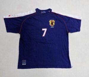  Japan representative middle rice field britain .7 number T-shirt men's L blue 