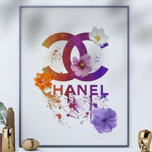 H152 アートポスター CHANEL インテリア お花 大人可愛い フレーム