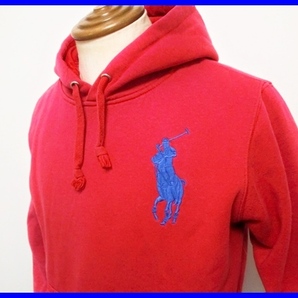 即決! ラルフローレン BIGロゴ プルオーバー フード付き 裏起毛スウェットシャツ メンズS Ralph Lauren