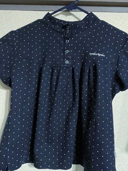 Cosby Sport コスビー/ 吸汗・速乾・UVケア 半袖 ネイビードット柄