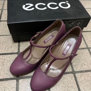エコー ECCO Nephi Aubergine(パープルプラム) TストラップMary Janeパンプス。 サイズ36