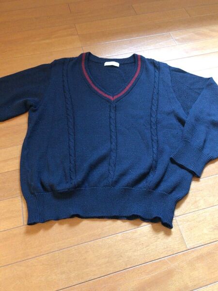 COSMOS CLUB Vネック ニットセーター LL 女子制服 女子高生 JK