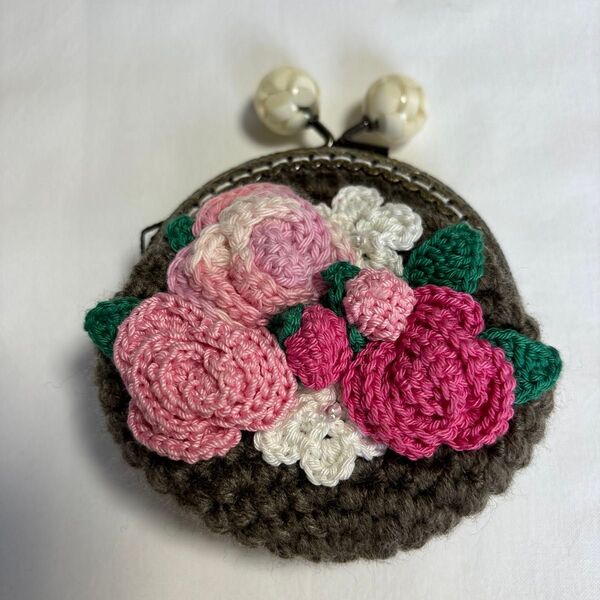 【ハンドメイド】がま口、お花柄