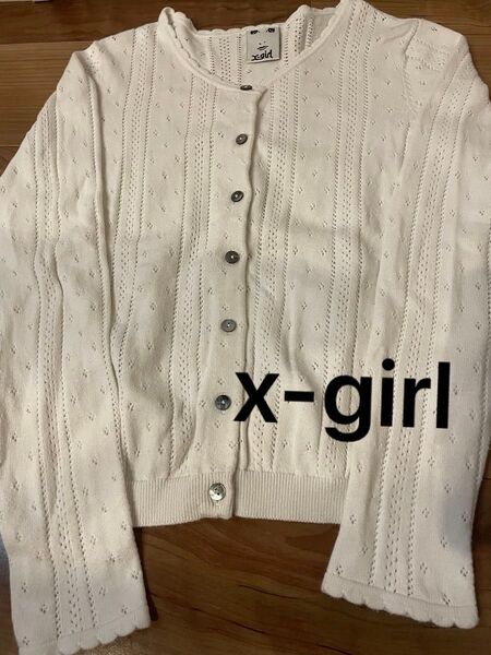 エックスガール x-girl アウター カーディガン 白 レディース