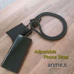 スマートフォンストラップ スタイルアップストラップ アジャスタブル コインケースセット