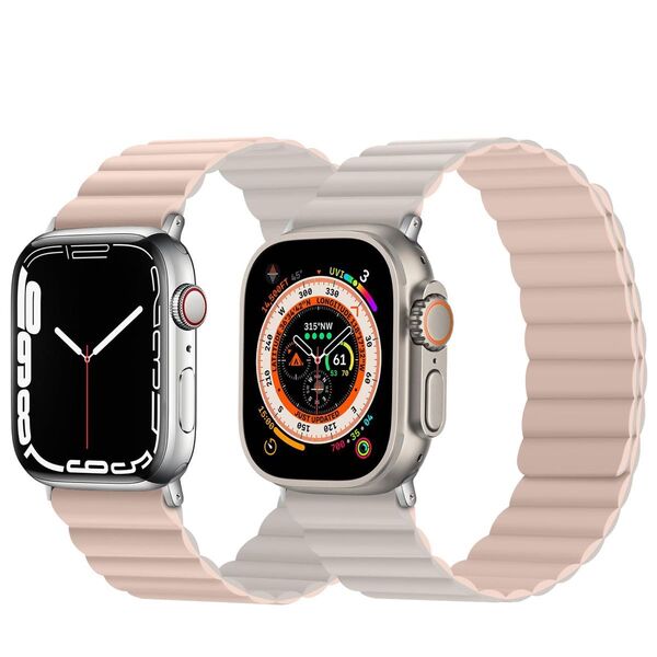 コンパチブル Apple Watch バンド49mm 46mm 45mm 44mm 42mm、磁気両面リバーシブルアップル