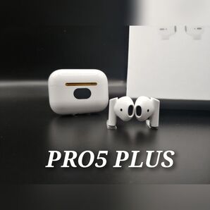 ★ラスト1点特売★【Bluetooth】ワイヤレスイヤホン(ホワイト)Pro5 plus