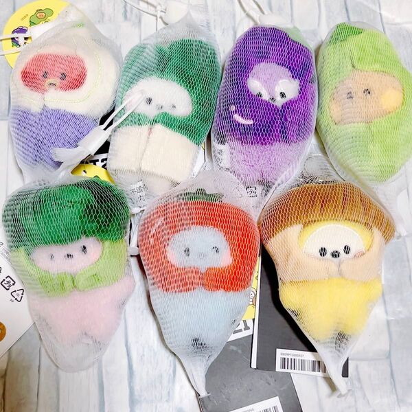 一体選んでください BT21 mini minini 野菜キーリング VEGGIE BTS マスコット キーホルダー バンタン