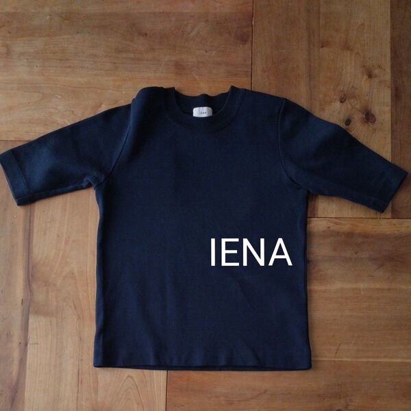 イエナ 綿100% 半袖カットソー Tシャツ ネイビー