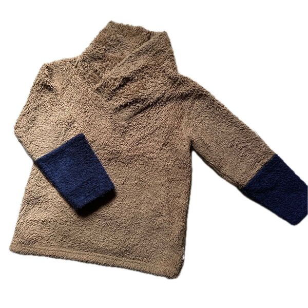 USED品 SOU・SOU 100〜110cm わらべぎ ボア えりまきちがいそで ハイネック タートルネック