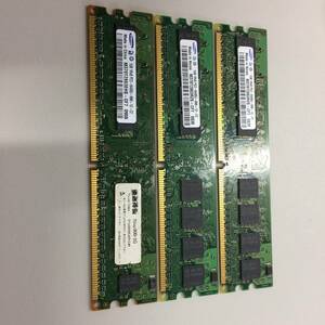 中古品 SAMSUNG DDR2 PC2-800 3GB(1G*3) 現状品