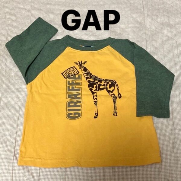 ベビー Tシャツ 長袖Tシャツ GAP ジラフ ロゴ入り キリン 80〜90サイズ 春秋冬