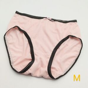 女の子 ピンクのショーツ★グレーの縁取り おしゃれ 柔らかな手触り M 優しい履き心地 ジュニア ガールズ かわいい JK JC