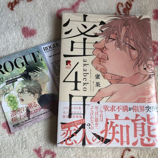 新品『蜜果』④ akabeko TSUTAYA限定 両面イラストカード ボーイズラブ TSUTAYA特典 限定特典 特典 イラカ
