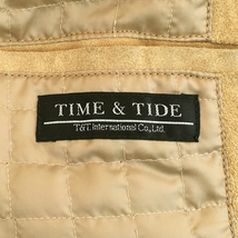 タイム アンド タイド TIME&TIDE メンズ 牛革 レザー コート L ベージュ アウター ジャケット ジャンパー 上着 紳士 服 ファッション T&T_画像6