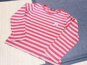 ∮830 130. Comme Ca long sleeve T shirt thick cloth red border 