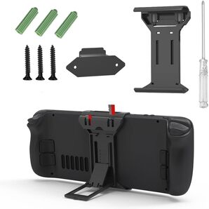 Steam Deck用 ブラケット スチームデッキ対応 壁掛け使用 デスクトップ 両用スタンド 5段階角度調整可能 持ち運びが便利