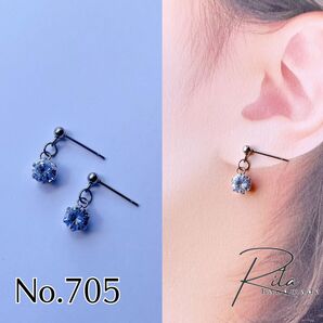 No. 705 ピアス イヤリング アレルギー対応 ステンレス ハンドメイドピアス