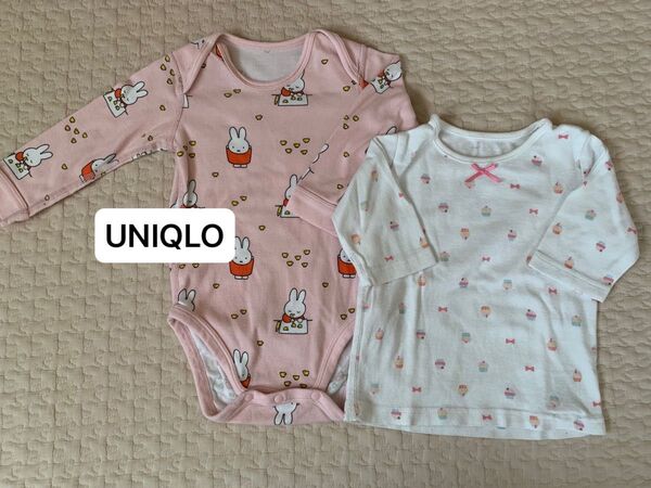 ベビー肌着 ロンパース UNIQLO ミッフィー アカチャンホンポ 女の子 七分袖 70cm 80cm