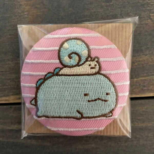 すみっコぐらし 刺繍缶バッジ 缶バッジ ワッペン 刺繍
