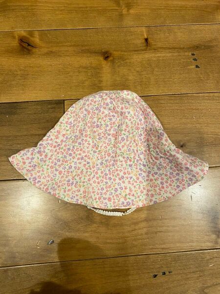 ユニクロ 帽子 花柄 ぼうし 子供 キッズ 保育園 M/Lサイズ UNIQLO ベビーハット 花柄
