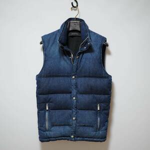 RESOUND CLOTHING Denim down vest regular price 46,200 jpy 1(S)li sound closing Andrew flag print Conti . button AKM wjk