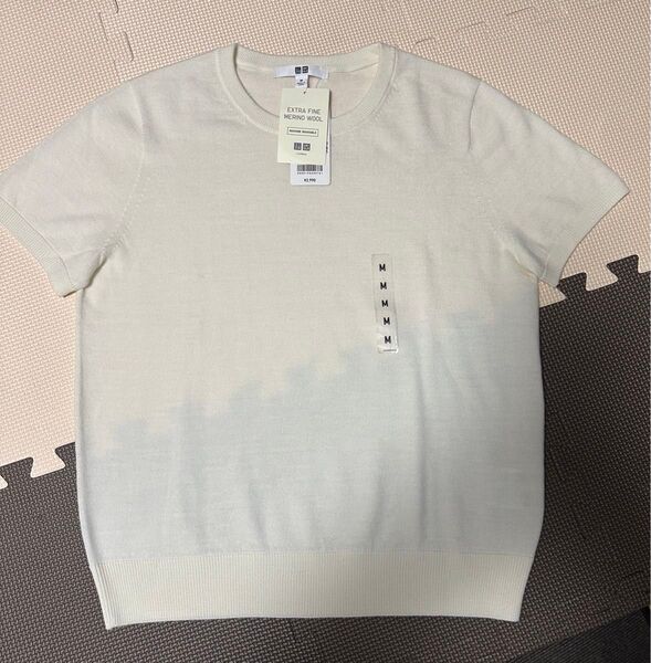 UNIQLO エクストラファインメリノウール 半袖ニット M